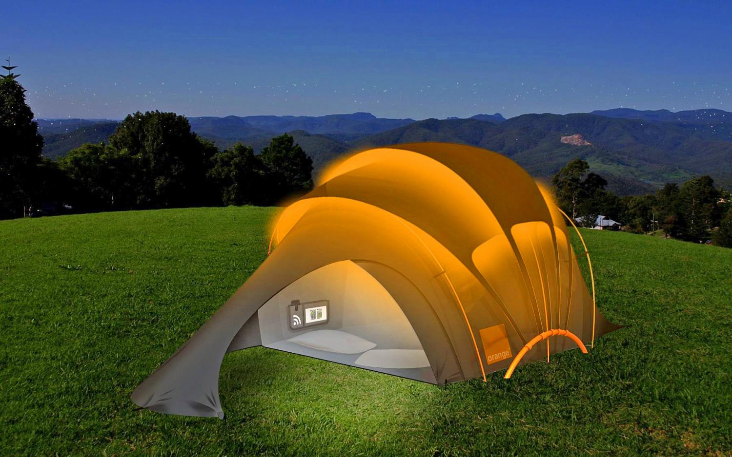 Orange Solar Tent: Harnessing Solar Energy