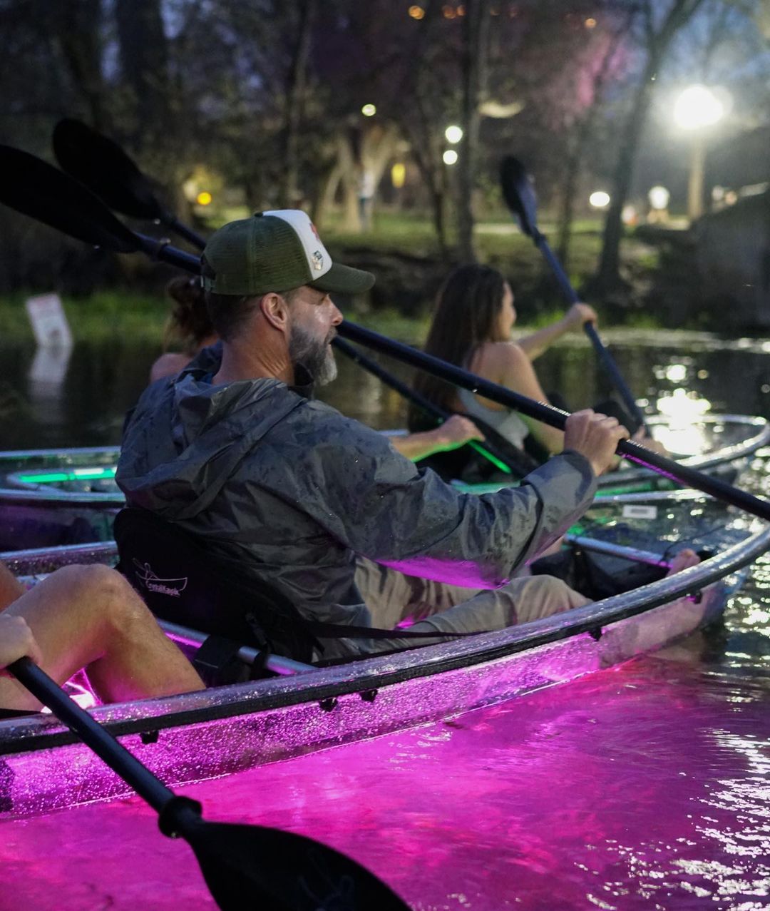 night kayaking san marcos