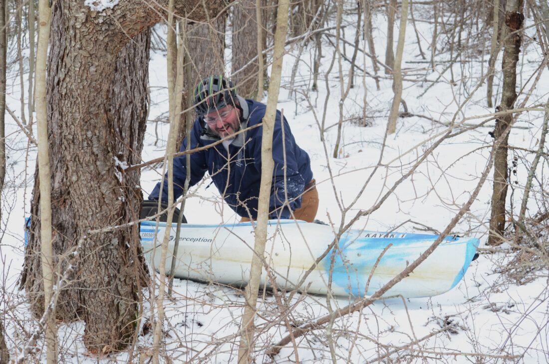 Snow Kayaking