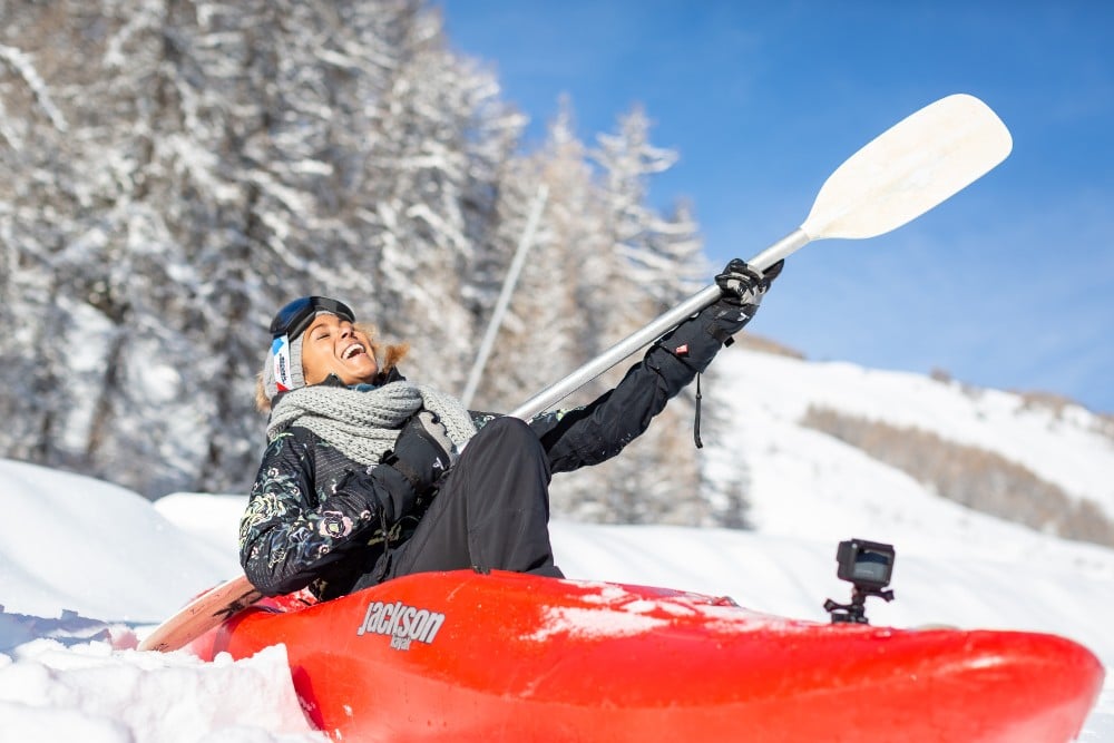 Snow Kayaking