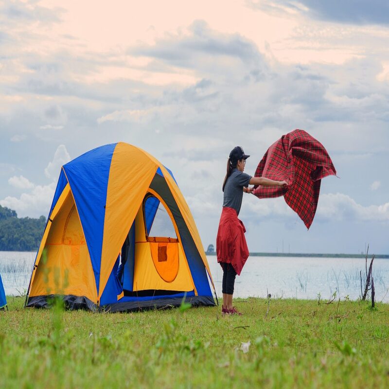 Washing a Tent