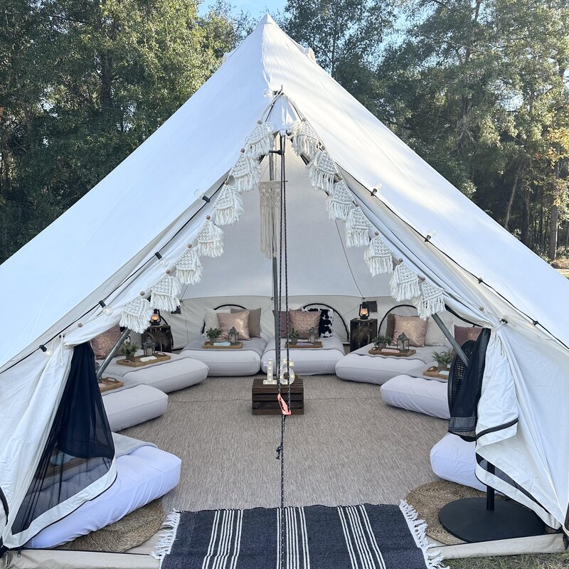 Gathering Under a Tent