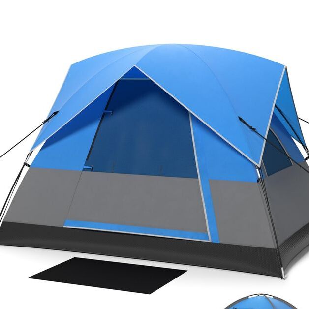 blue tent