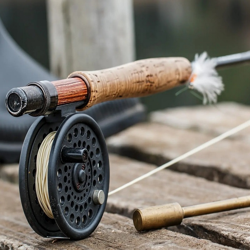 fly fishing reel and rod