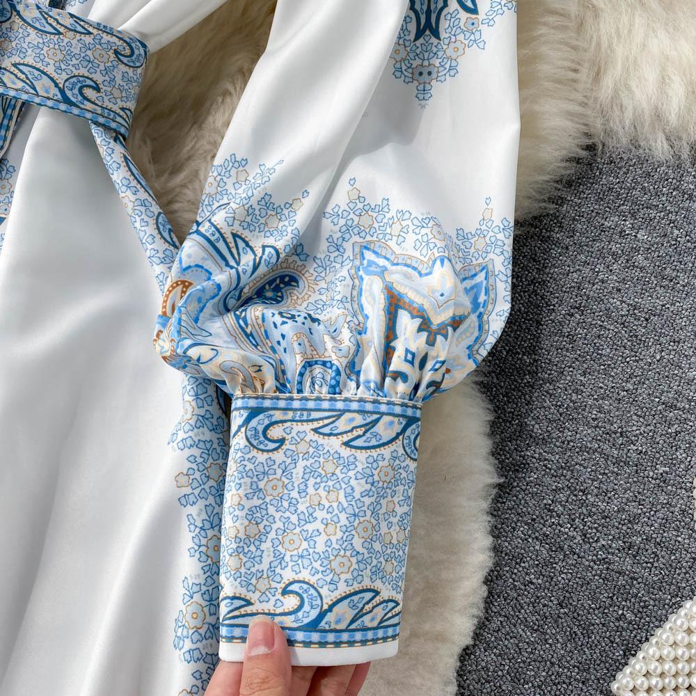 collar shirt with long skirt